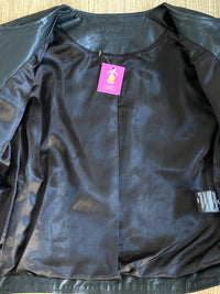 Quasi bikerina leather jacket