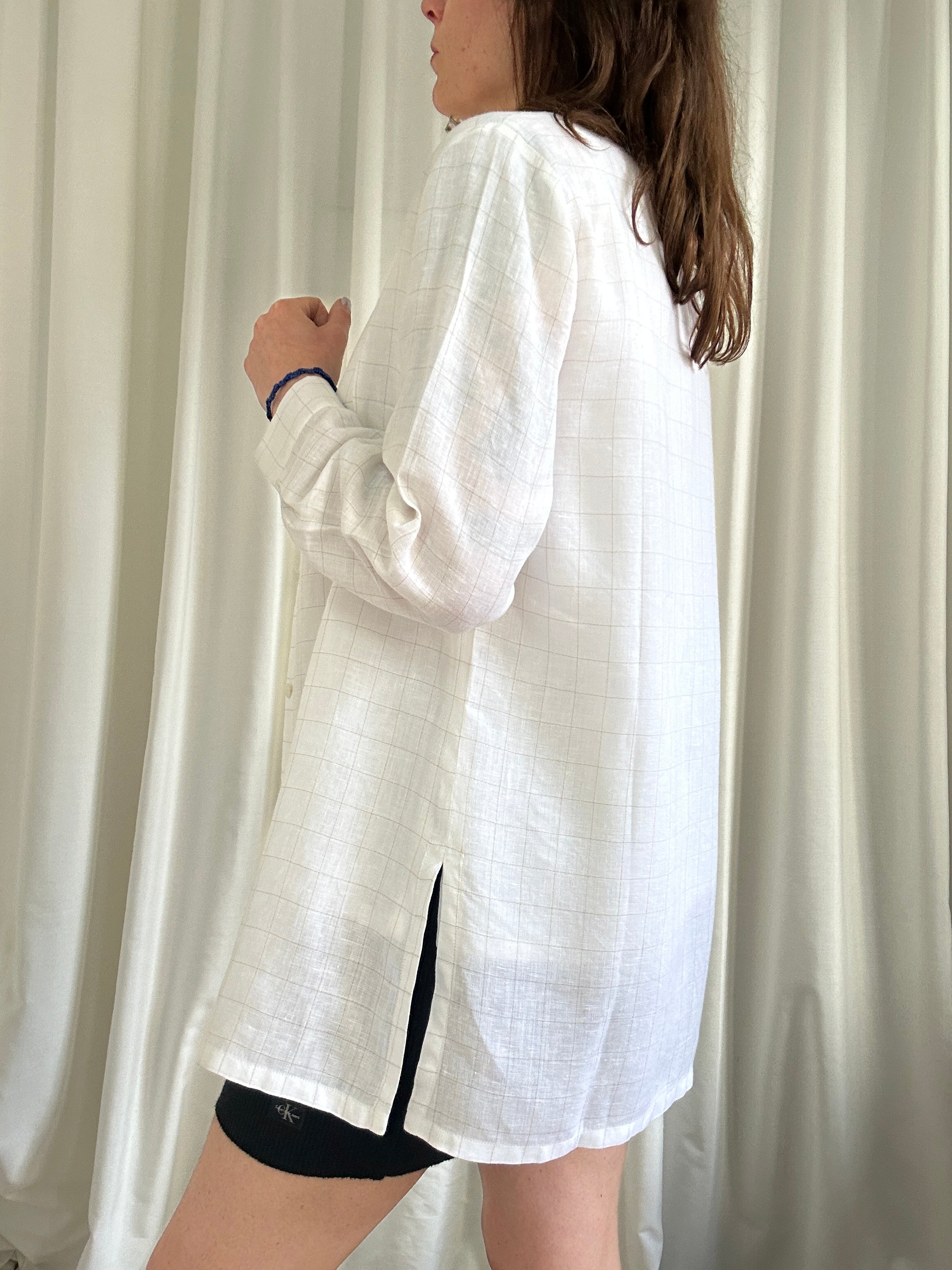 Camicia Lino quadratino