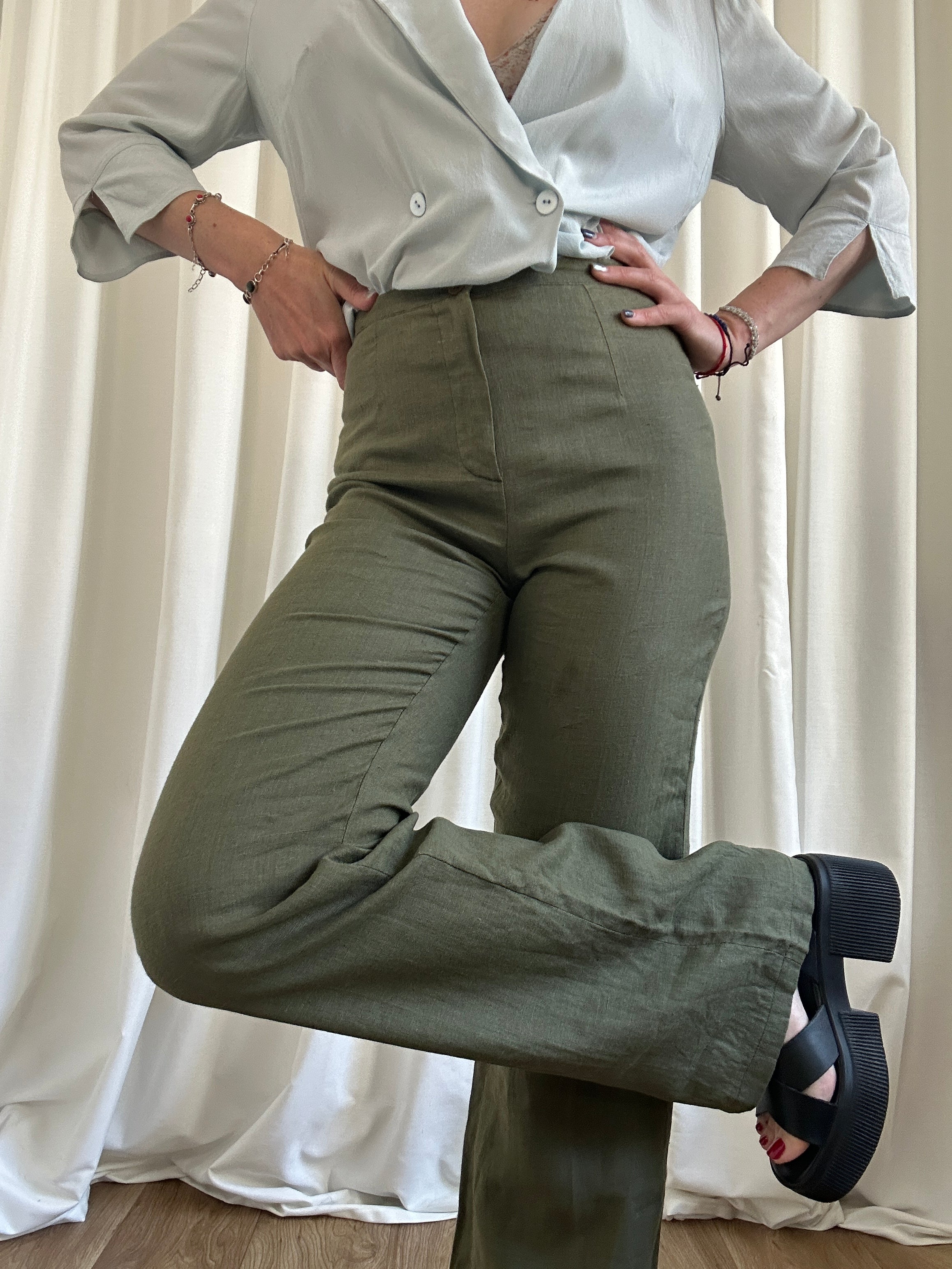 Lino verdino pants