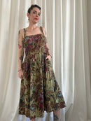 Green flower dress