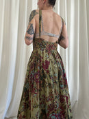Green flower dress