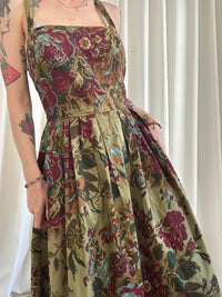 Green flower dress