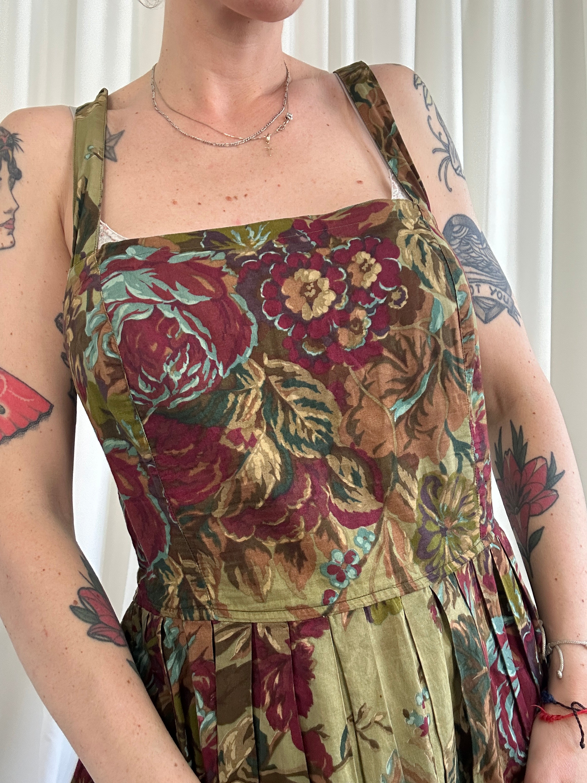 Green flower dress
