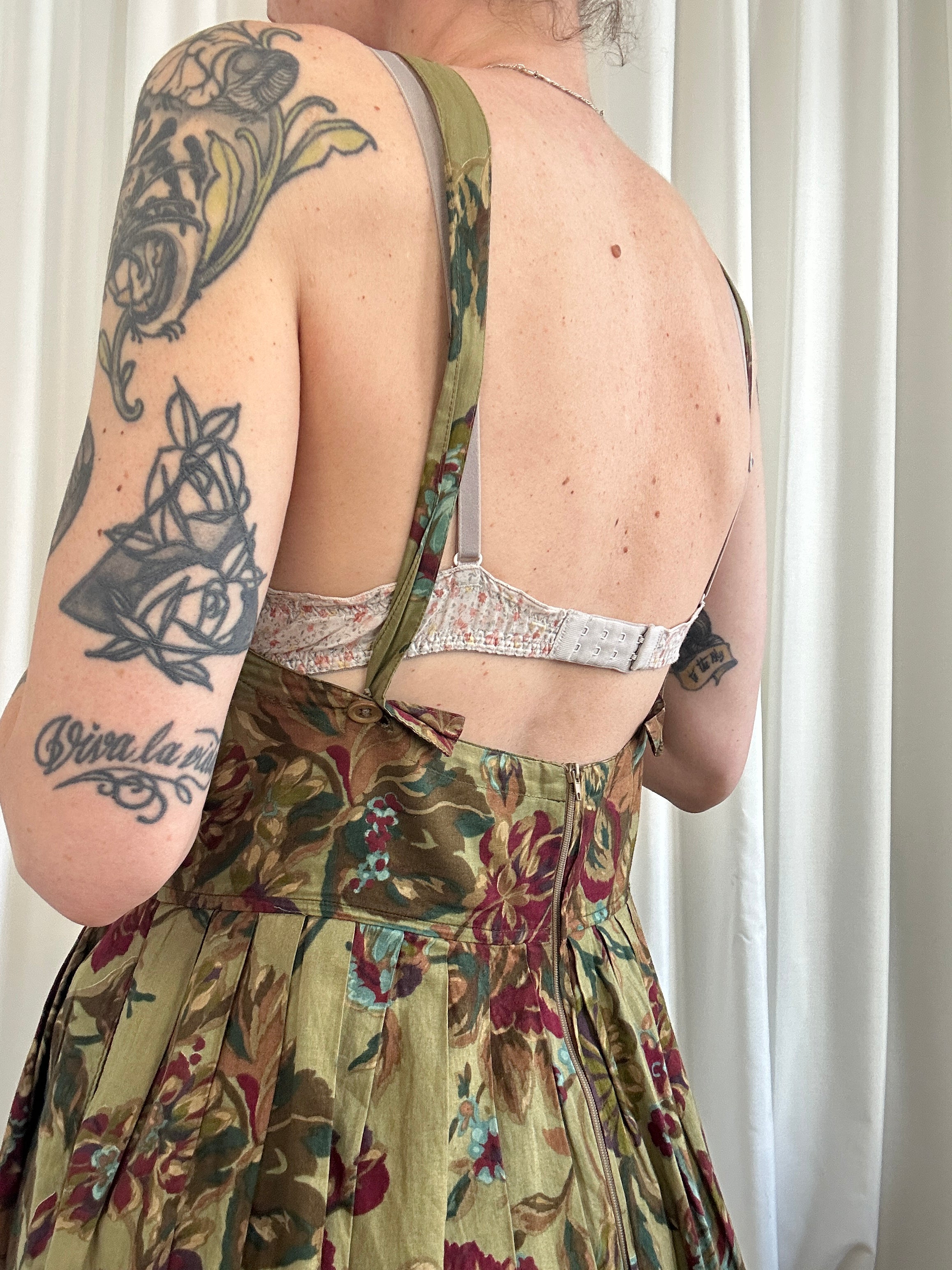 Green flower dress
