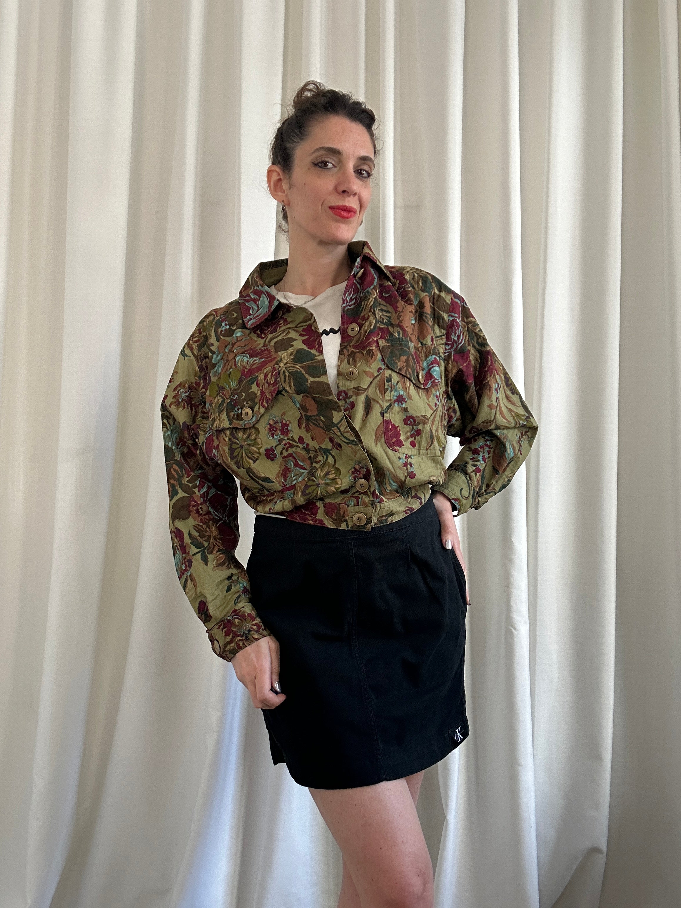 Green flower jacket