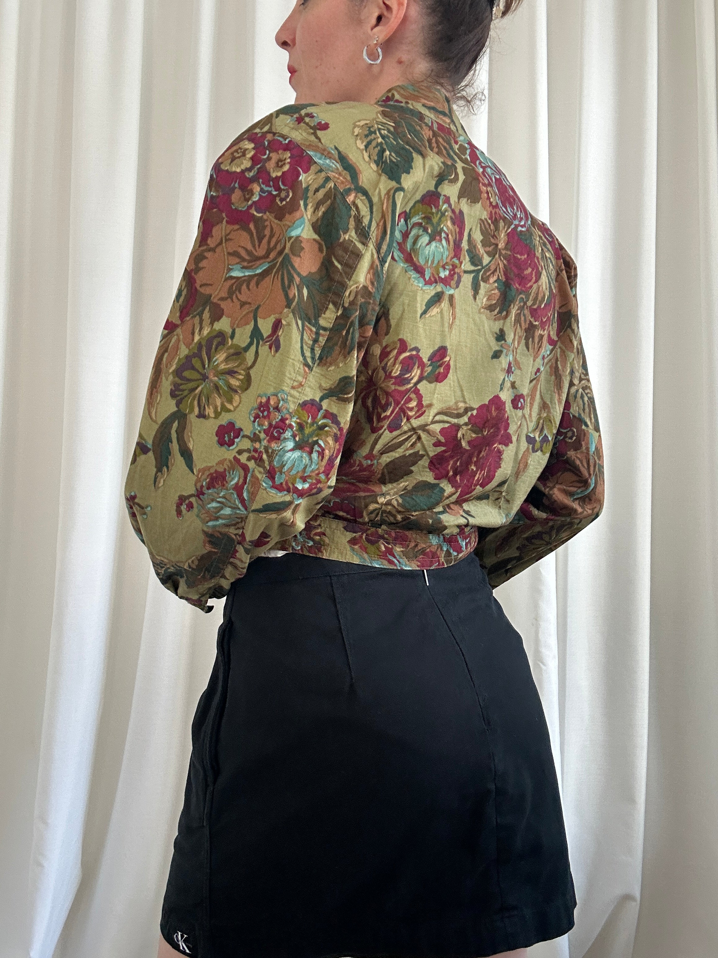 Green flower jacket
