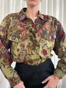 Green flower jacket