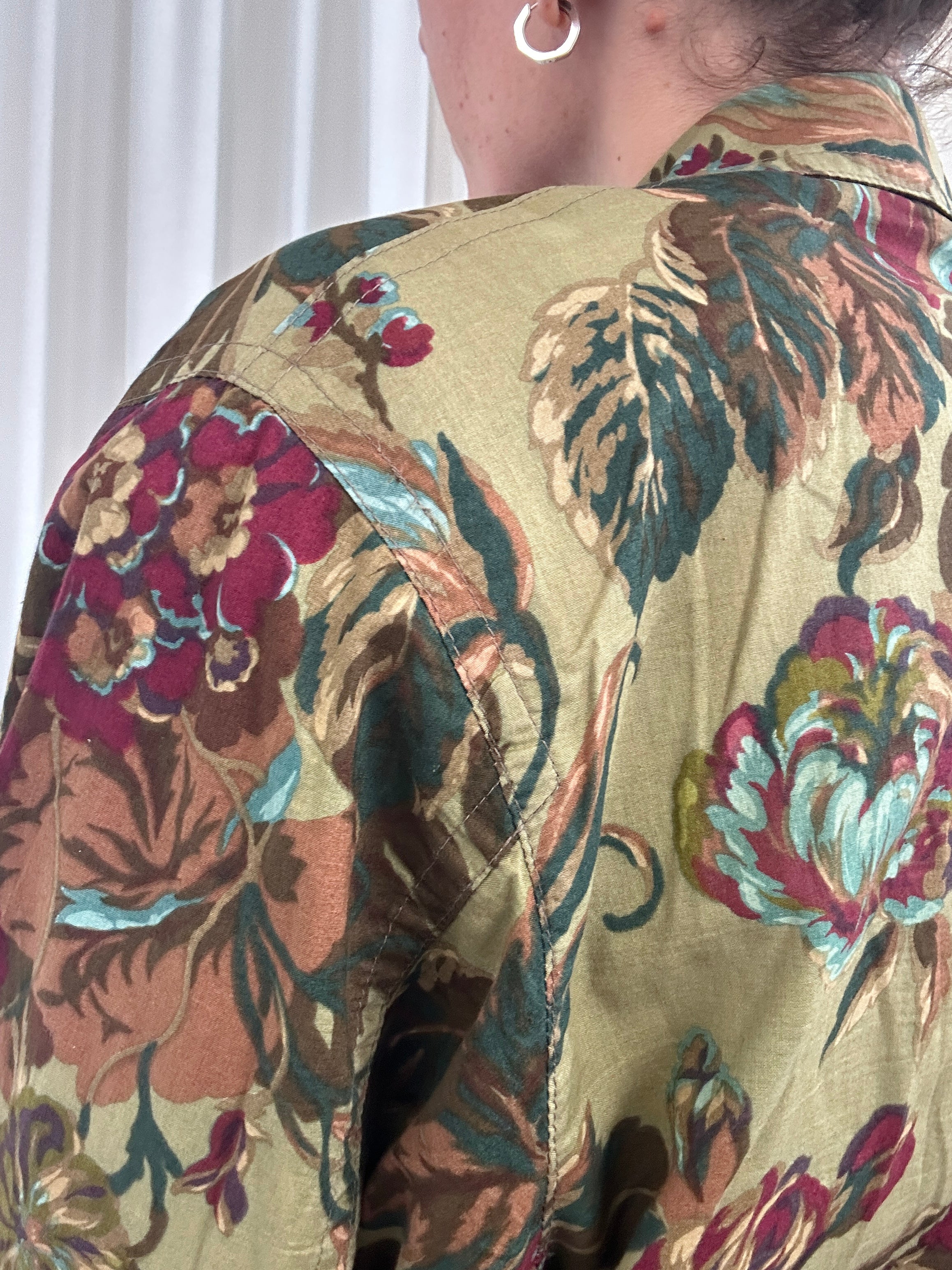 Green flower jacket