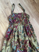 Green flower dress