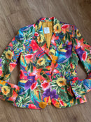 Superflower silk blazer