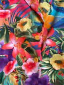 Superflower silk blazer