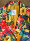 Superflower silk blazer