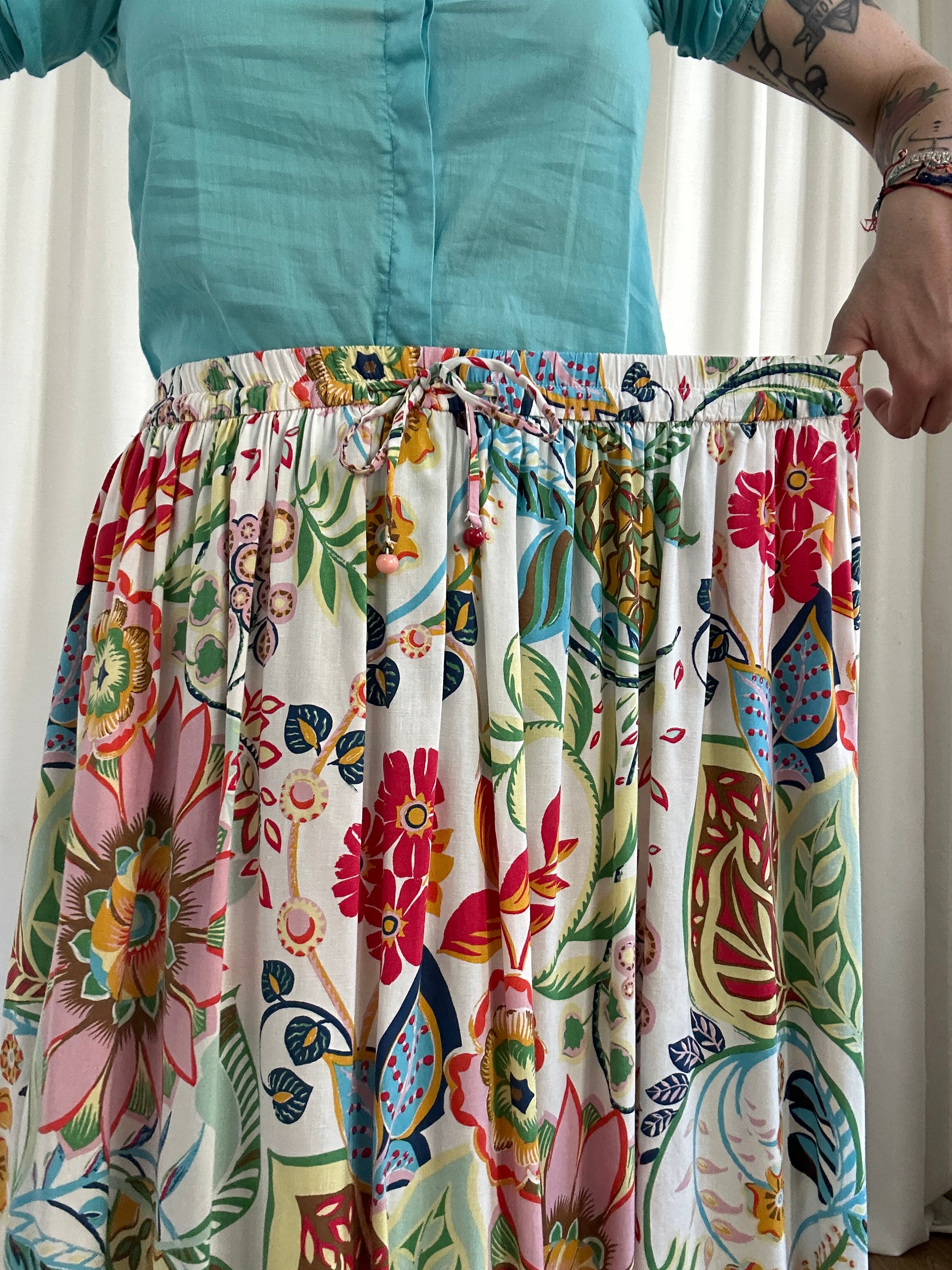 MaxiFiori midi skirt