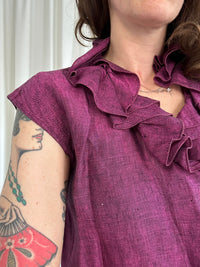 Ciclamino lino shirt