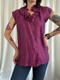 Ciclamino lino shirt