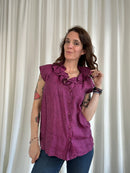 Ciclamino lino shirt