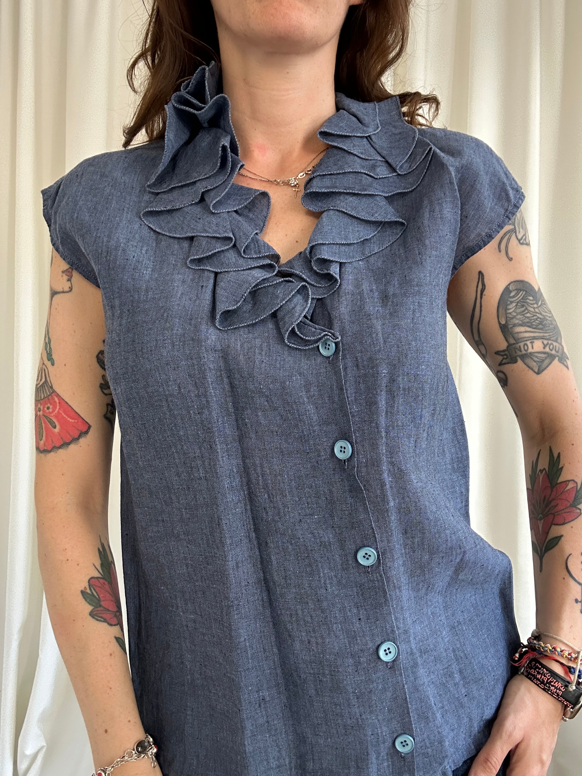 Azzurrino lino shirt