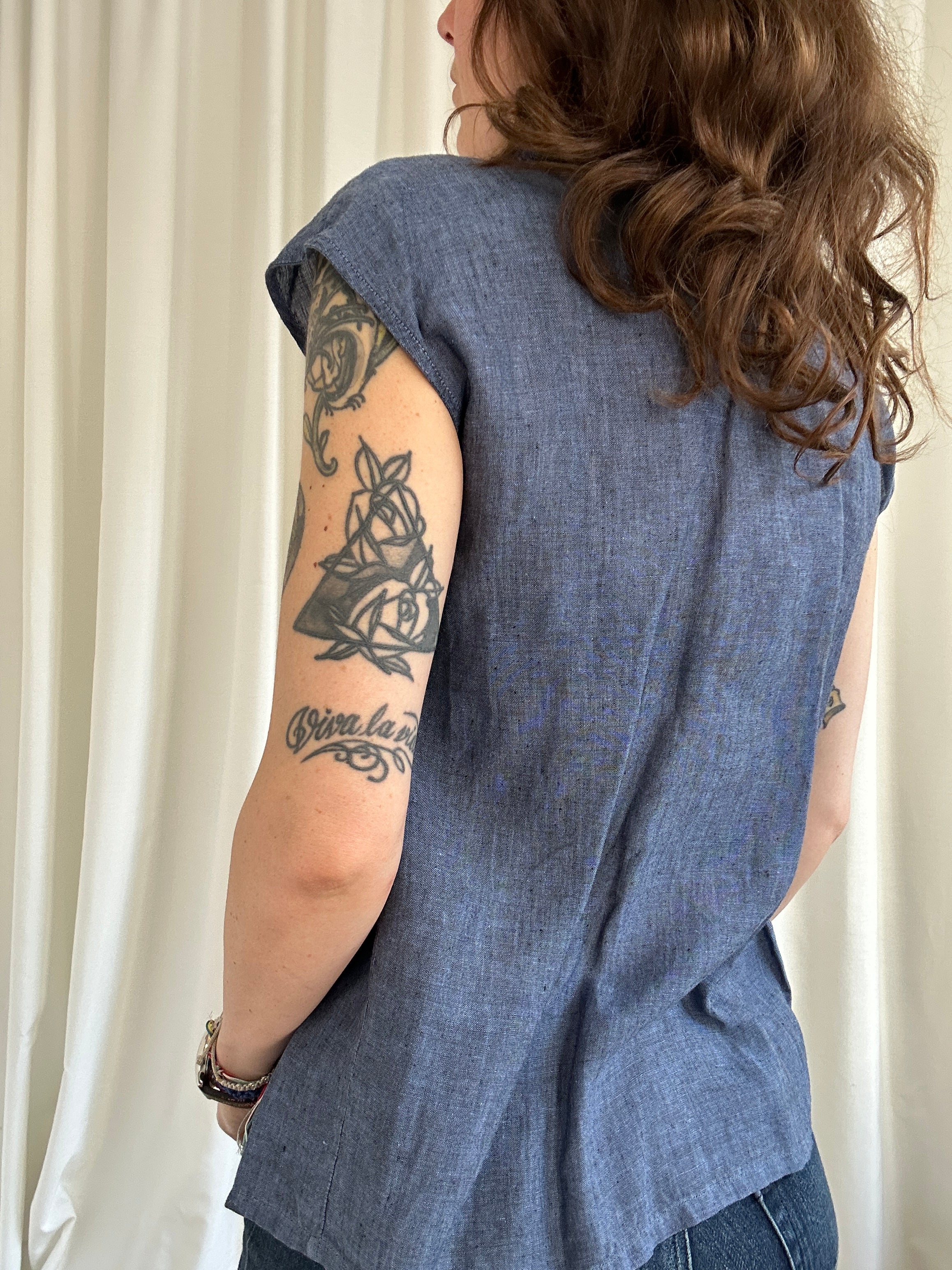 Azzurrino lino shirt
