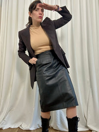 Basic leather skirt