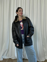 Trapper leather jacket