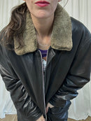 Trapper leather jacket