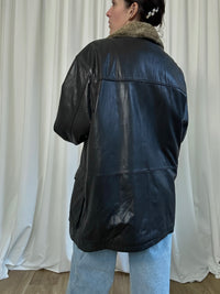 Trapper leather jacket