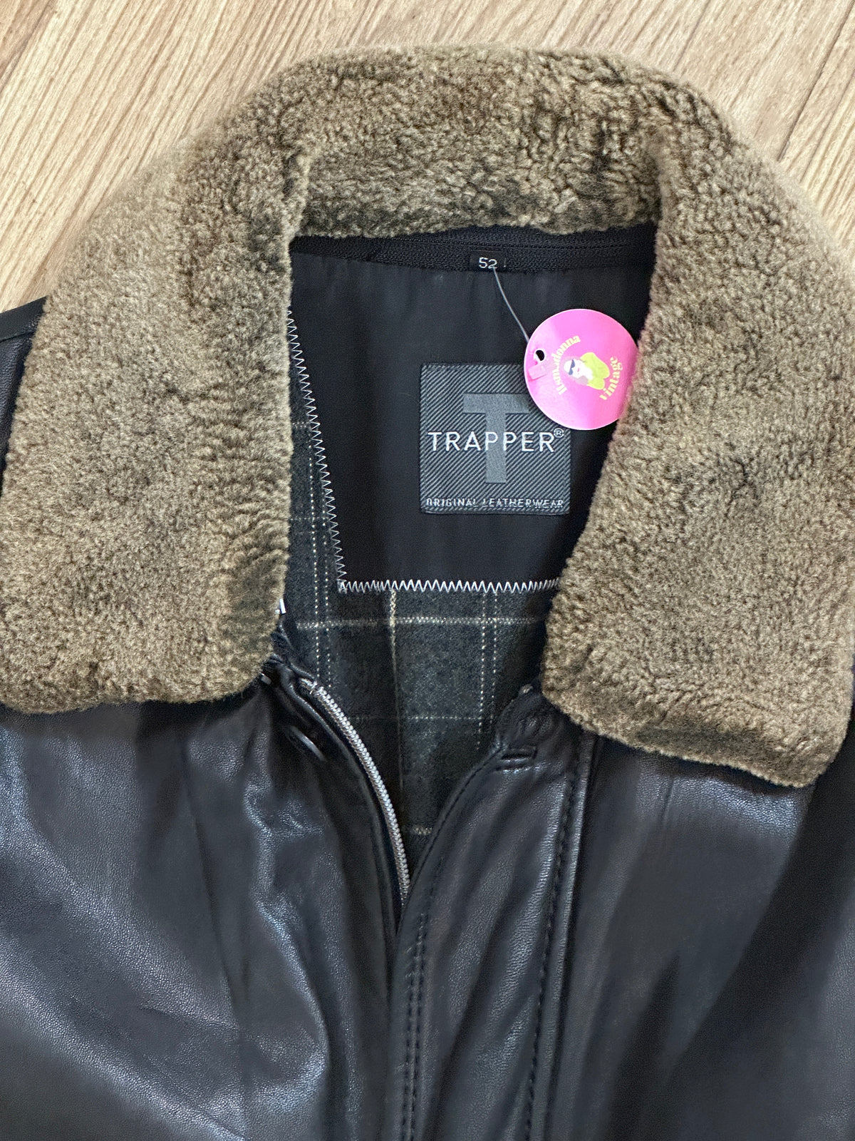Trapper leather jacket