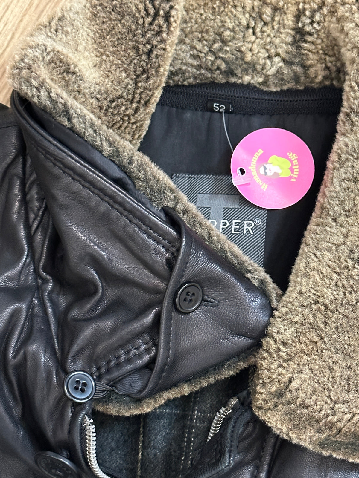 Trapper leather jacket