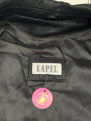 Lapel leather jacket