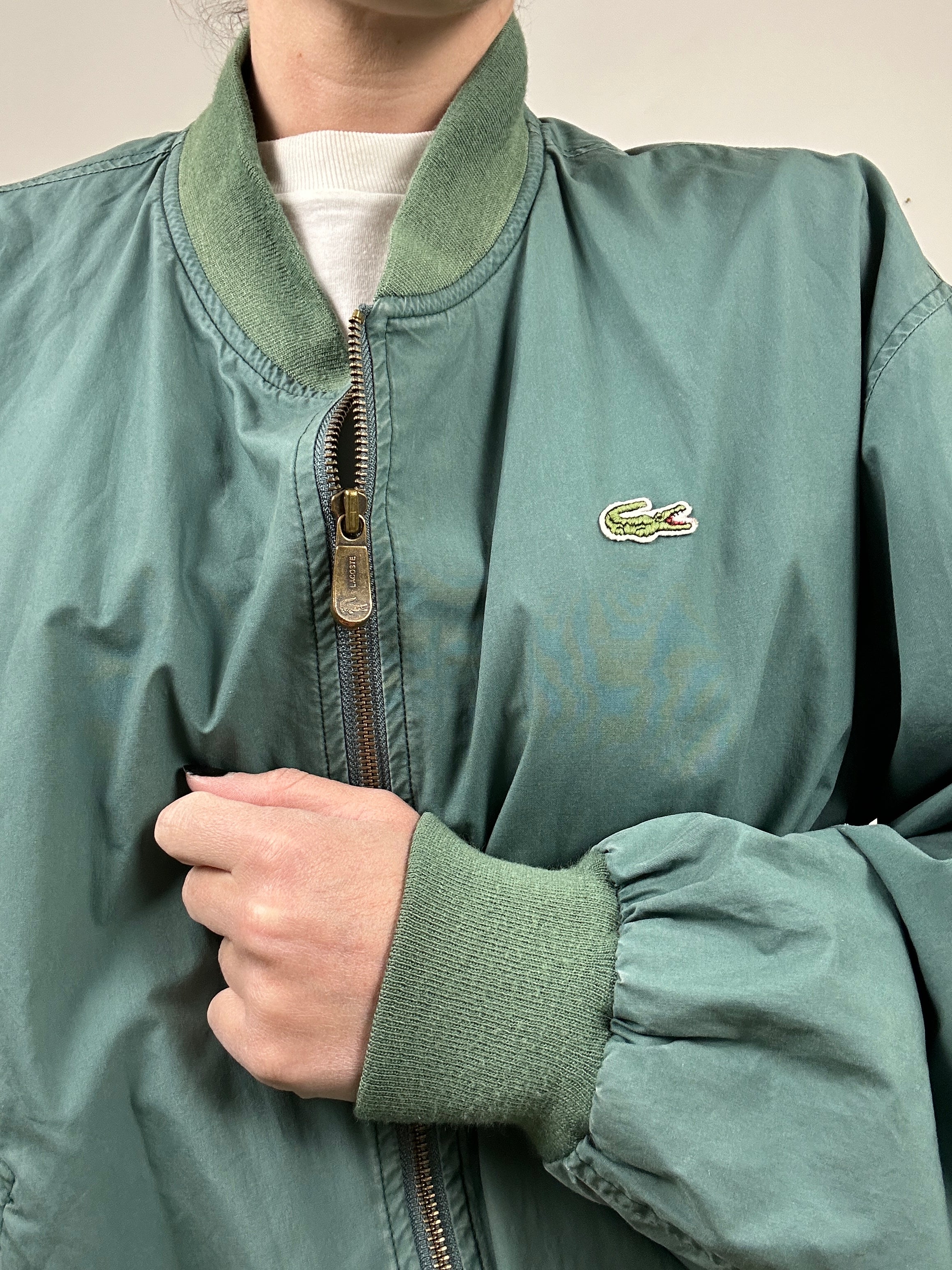 Lacoste green bomber