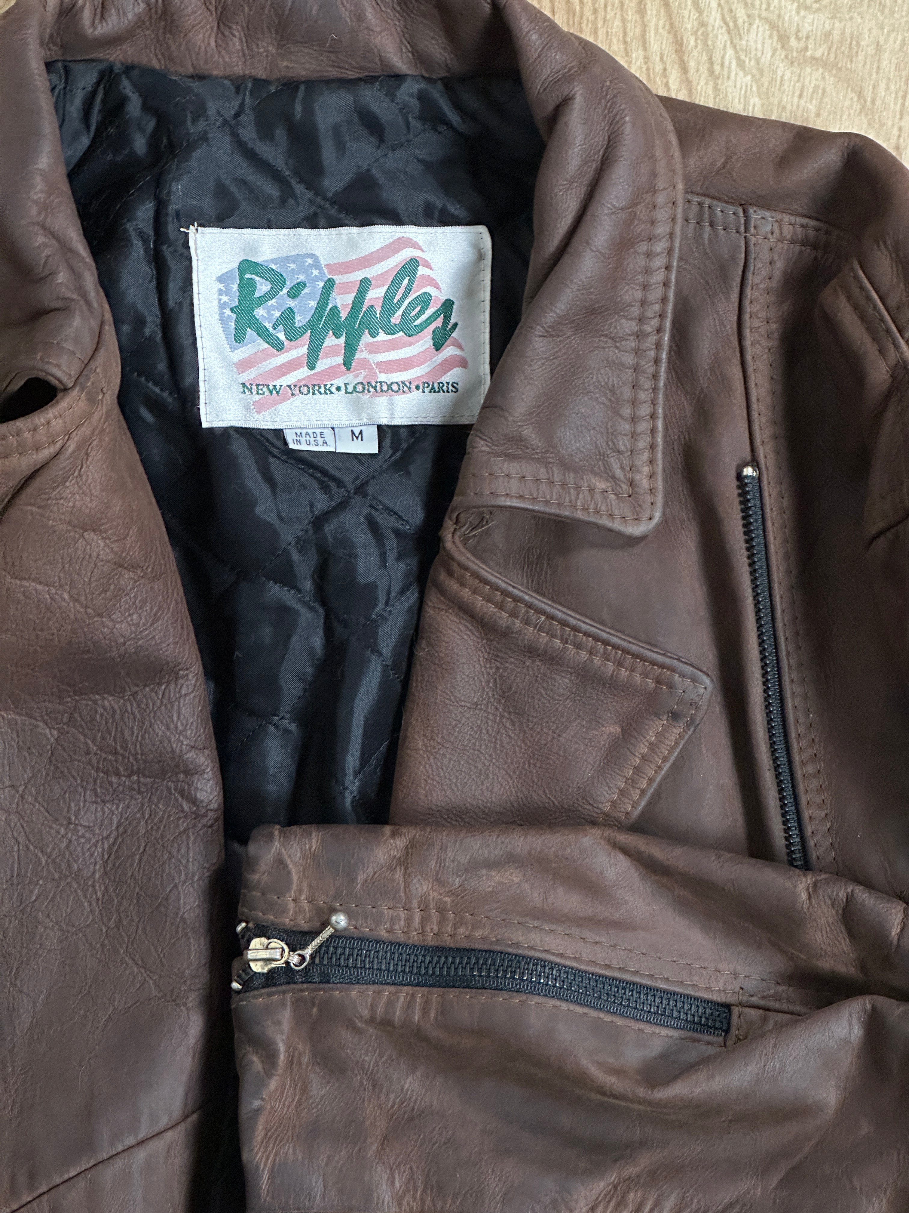 Biker brown jacket