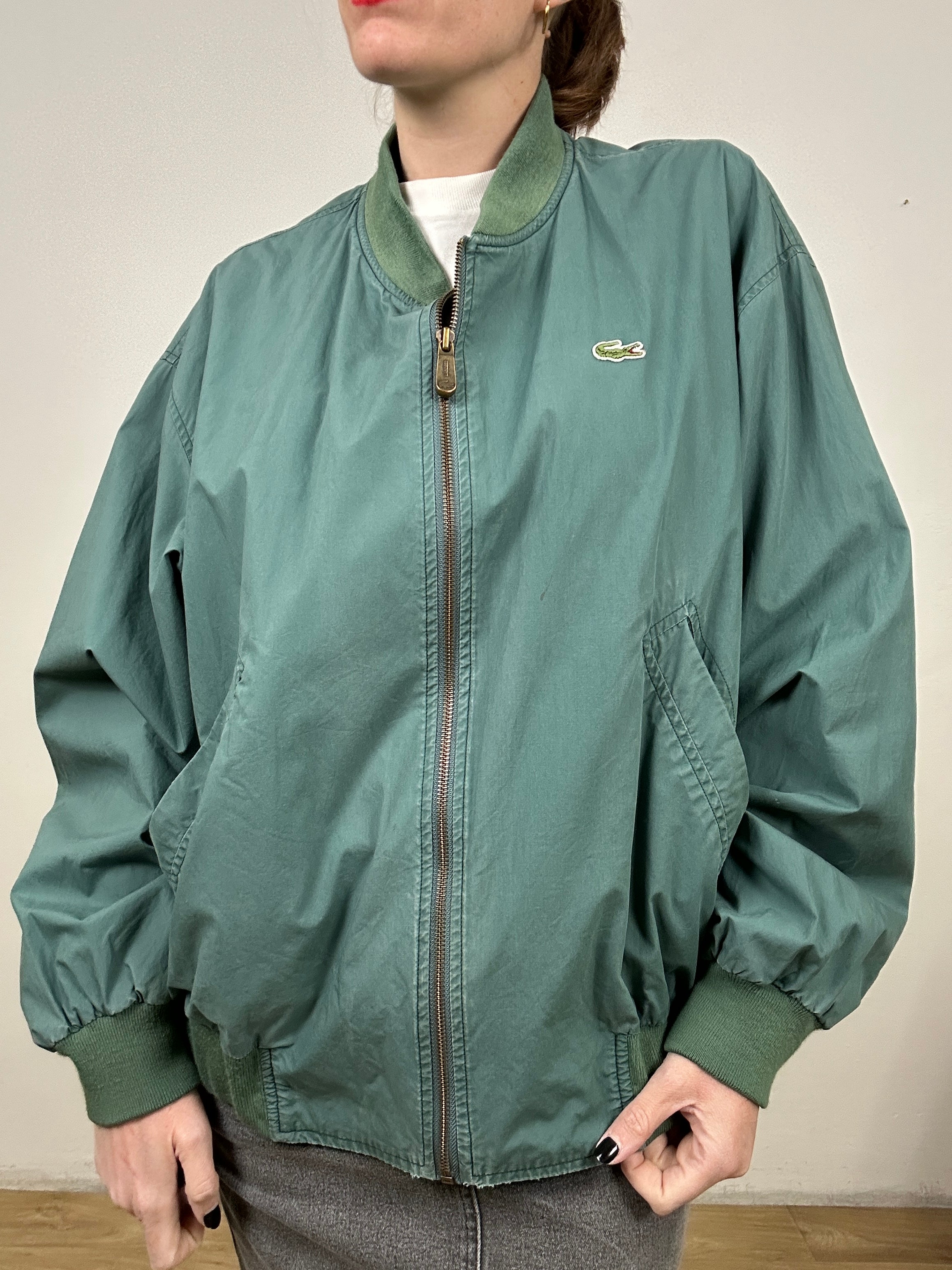 Lacoste green bomber