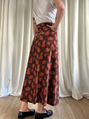 Super flower long skirt