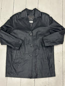 Lapel leather jacket