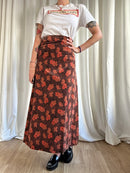 Super flower long skirt