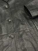 Lapel leather jacket