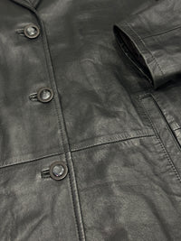 Lapel leather jacket