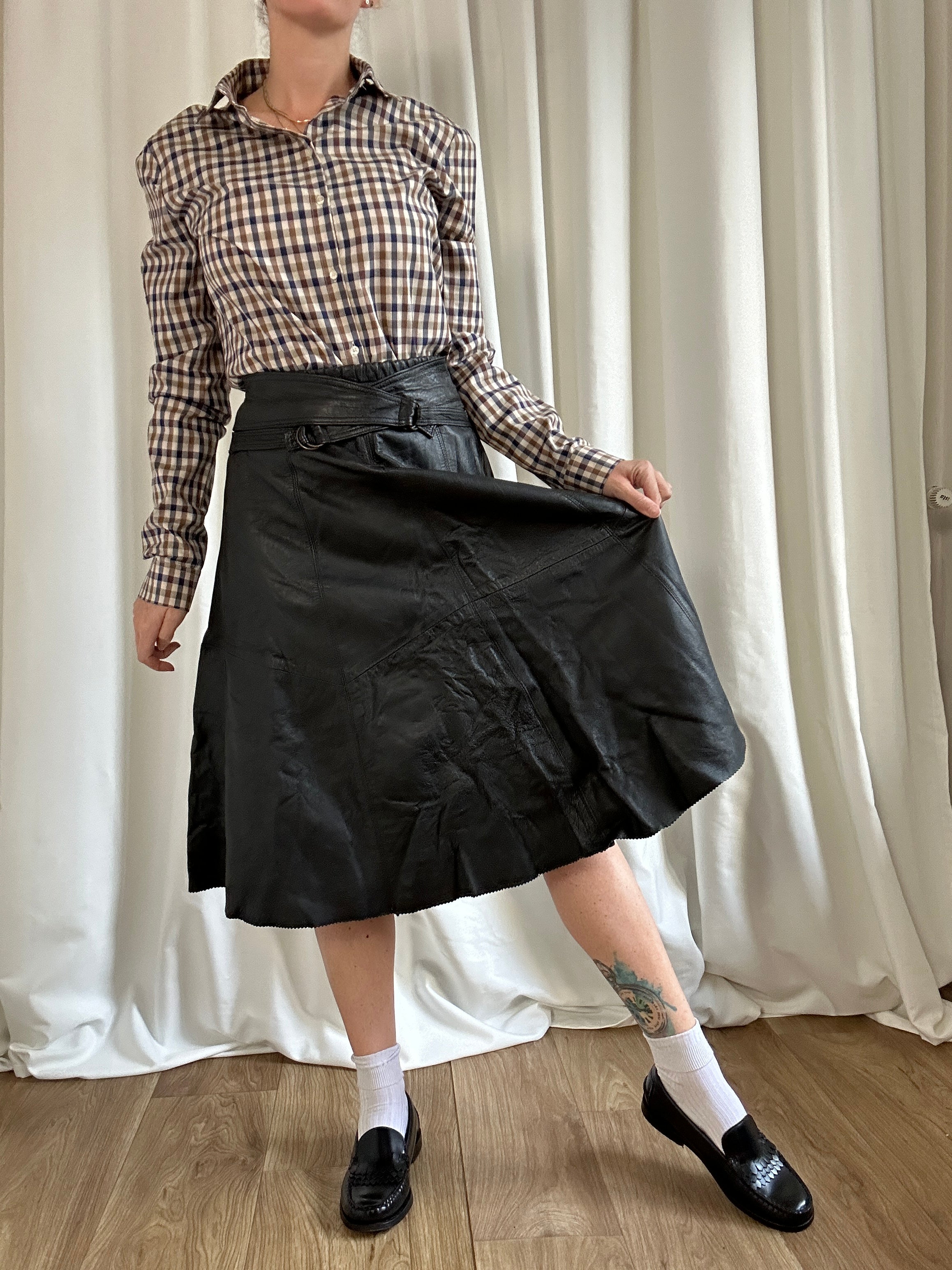 Buffy leather skirt