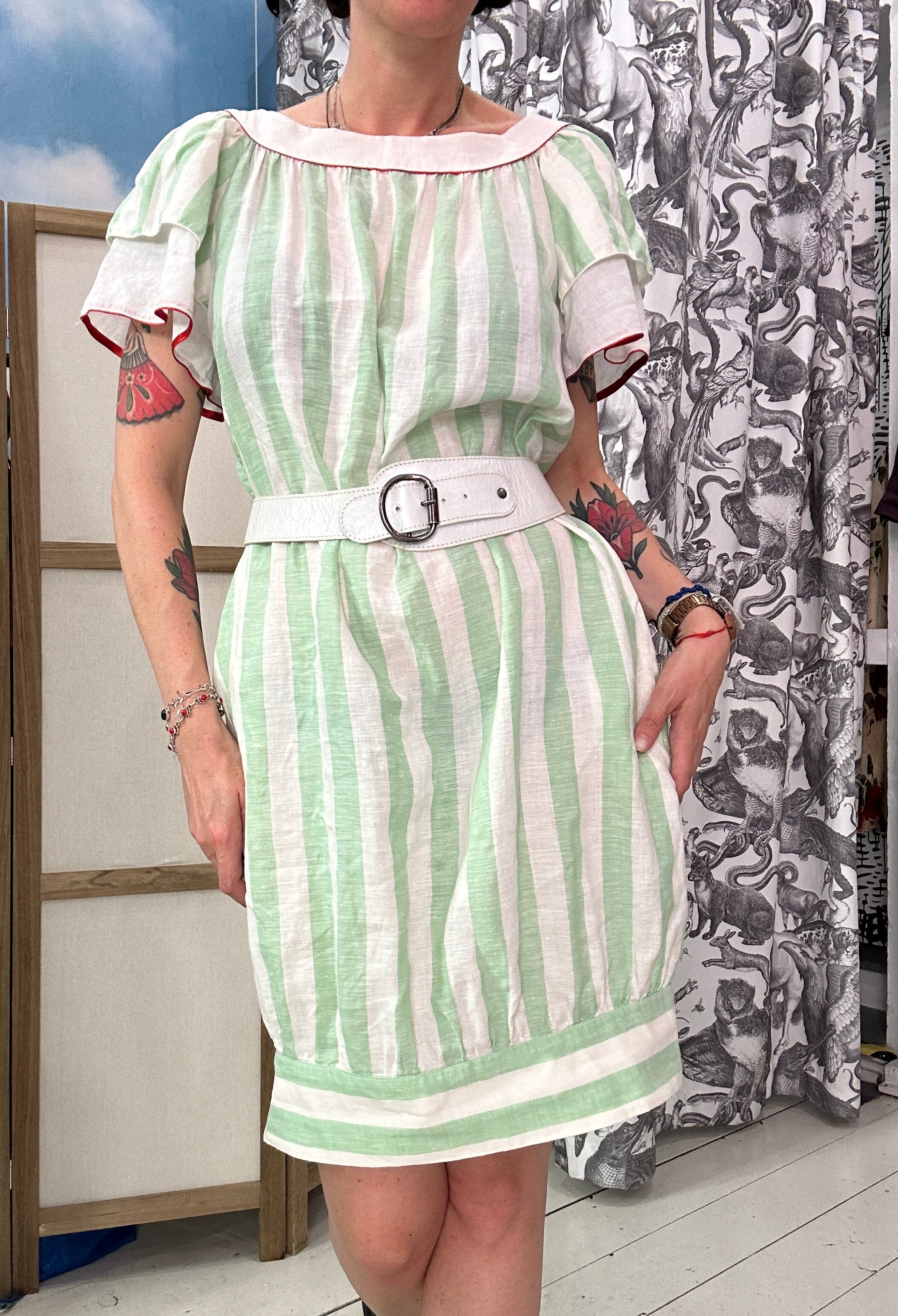 LatteMenta lino dress