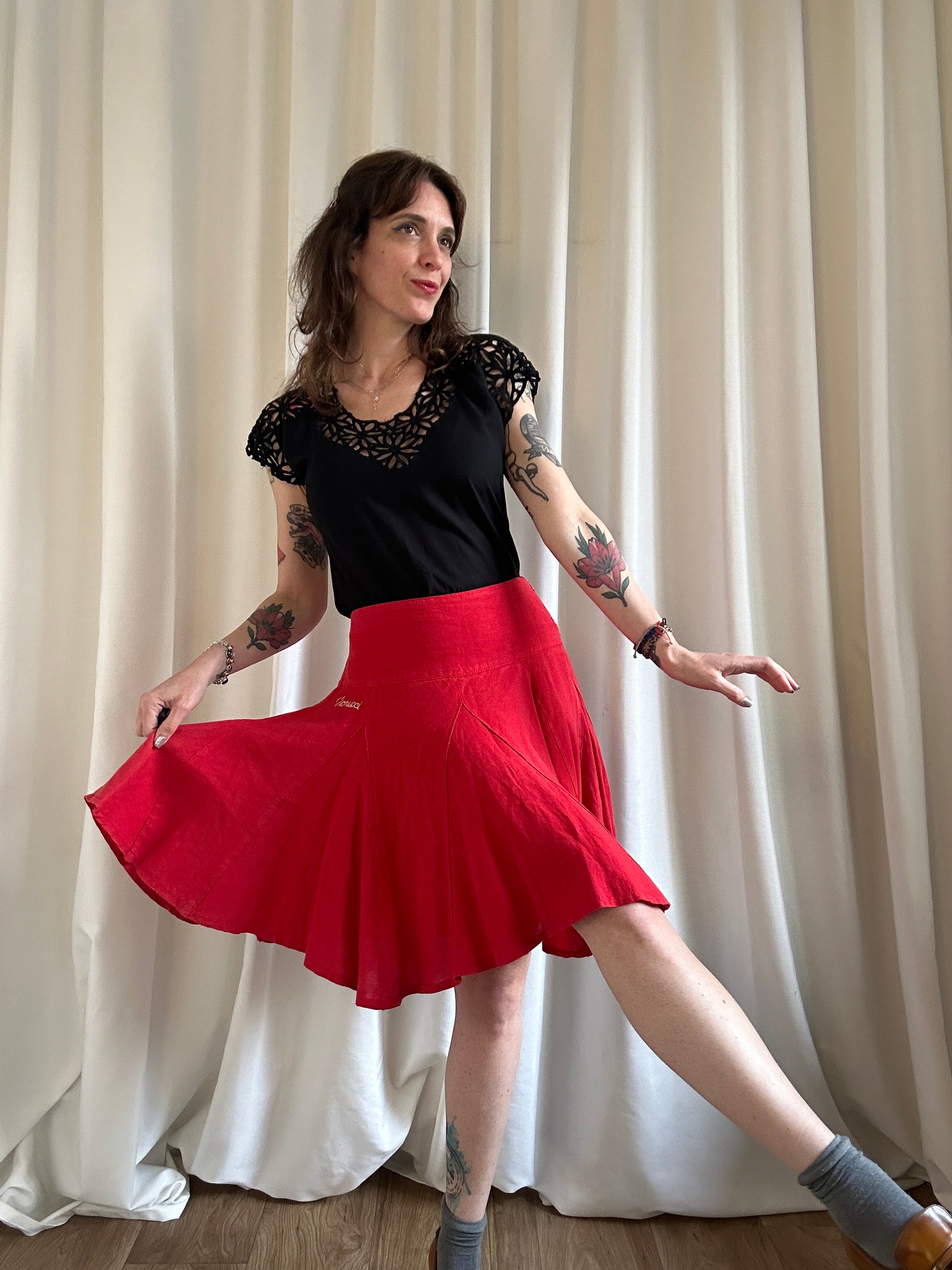 Fiorucci red skirt