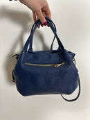 Blue leather bag