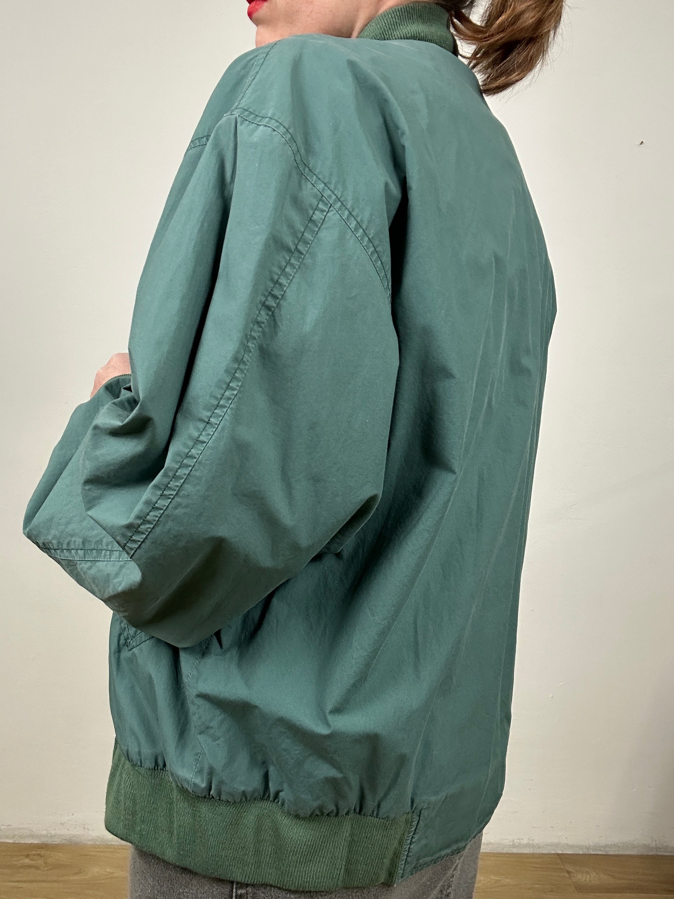 Lacoste green bomber