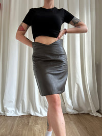 Regina leather skirt