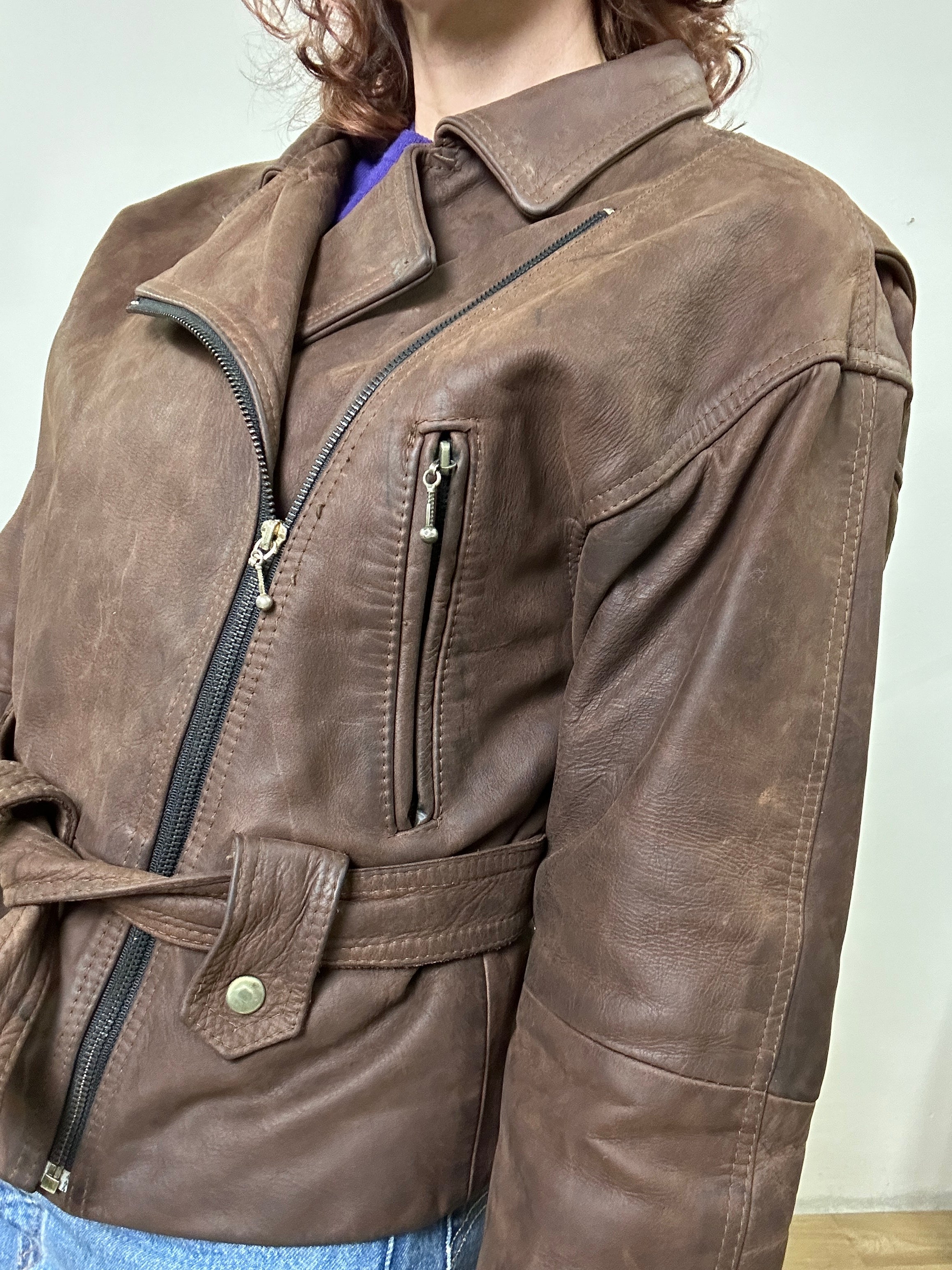 Biker brown jacket