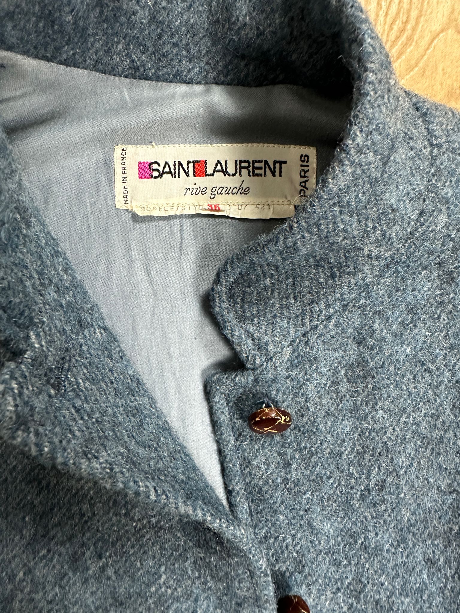 ysl vintage coat