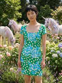 Genny fioreblu silk dress