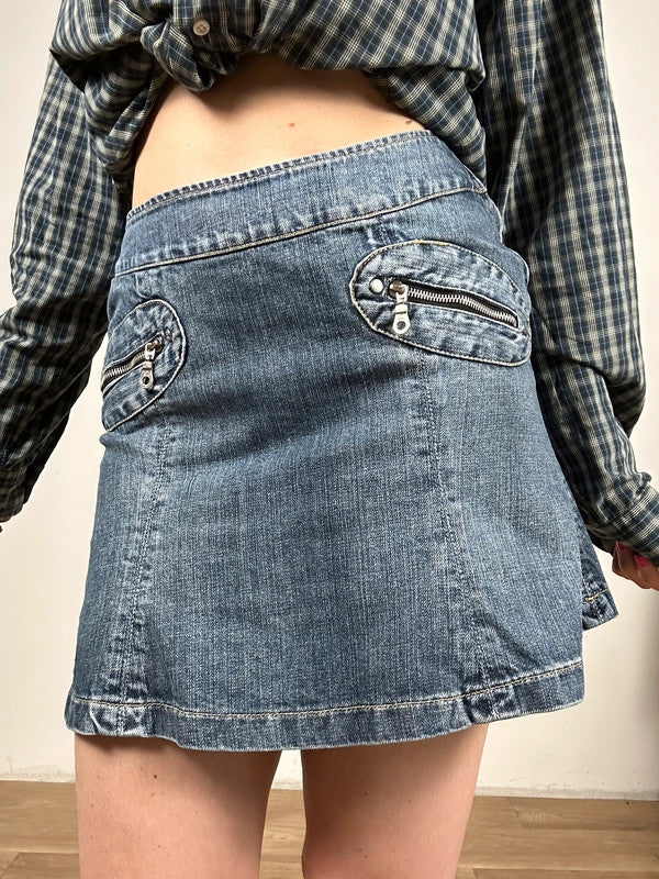 y2k denim skirt