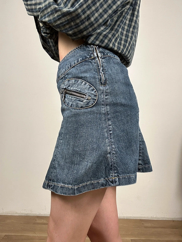 y2k denim skirt